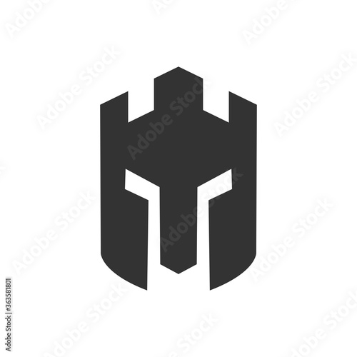spartan helmet from legend story about hero vector illustration design