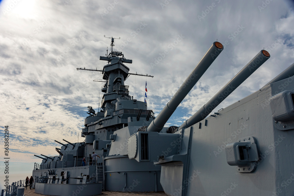 old battleship that is now a museum in Alabama