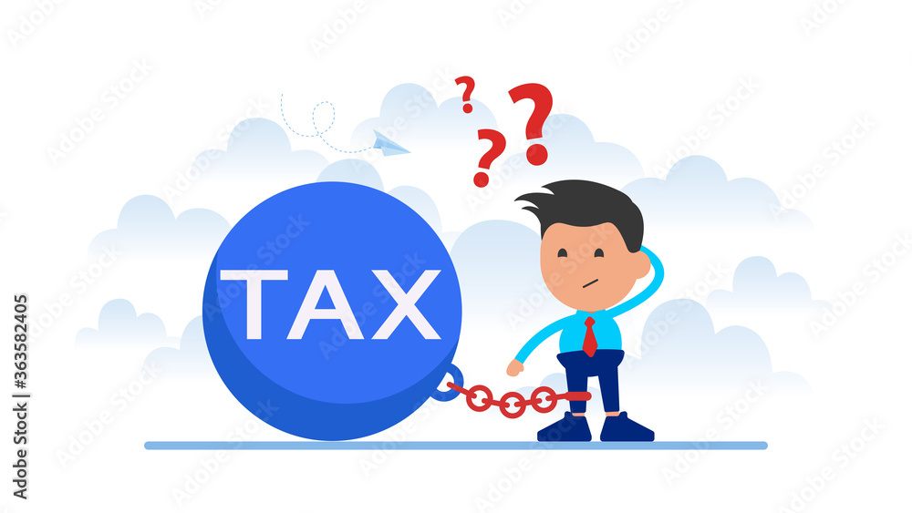 Business man chained to his big heavy debt weight with shackles.
Business man chained to his big heavy debt weight with shackles.