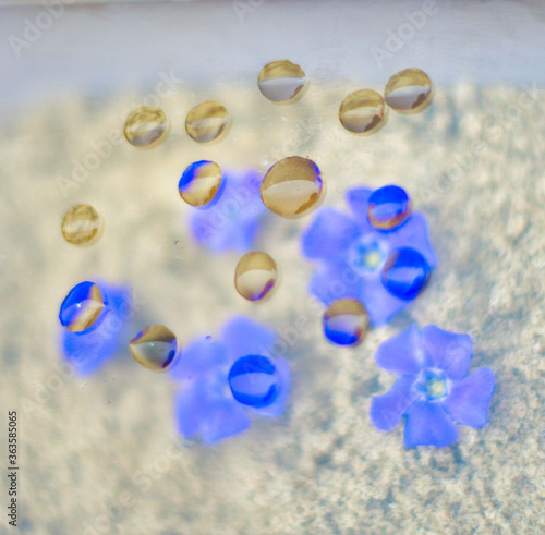 Water drops on a blue background photo made in Weert the Netherlands photo