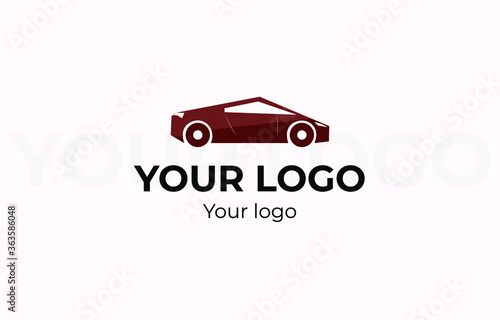 Vector logo with modern car silhouette