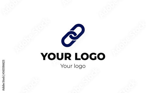 Logo two connected chain links