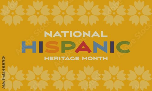 Hispanic Heritage Month background. Poster, card, banner
