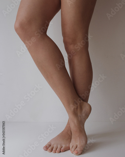 woman legs with no retouch