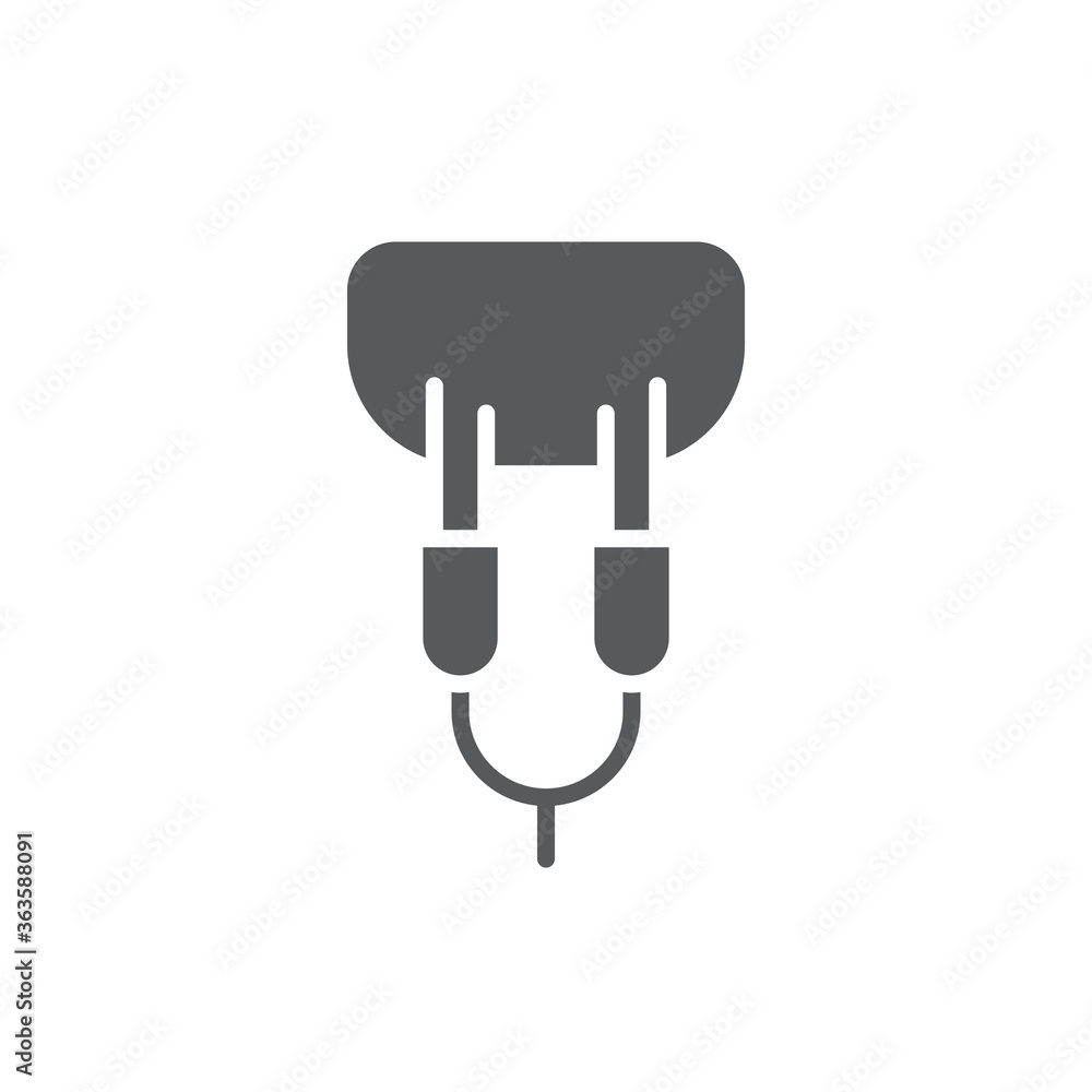Automatic milking udder vector icon symbol isolated on white background Automatic milking udder vector icon symbol isolated on white background