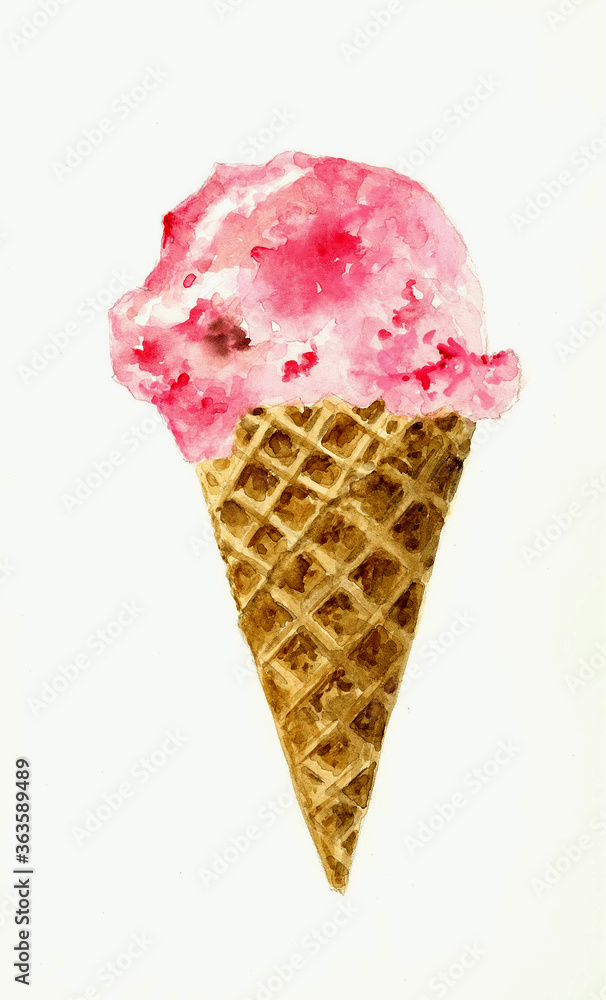 Strawberry Ice Cream Cone Strawberry Ice Cream Cone