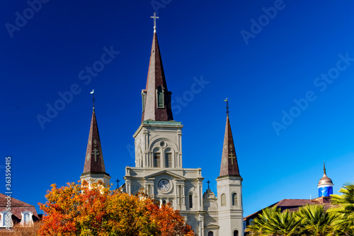 St. Louis Cathedral in New Orleans, Louisiana near Jackson Square in the autumn