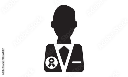 Premium user icon. vector graphics 