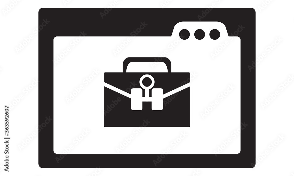 Online job search icon. vector graphics Online job search icon. vector graphics