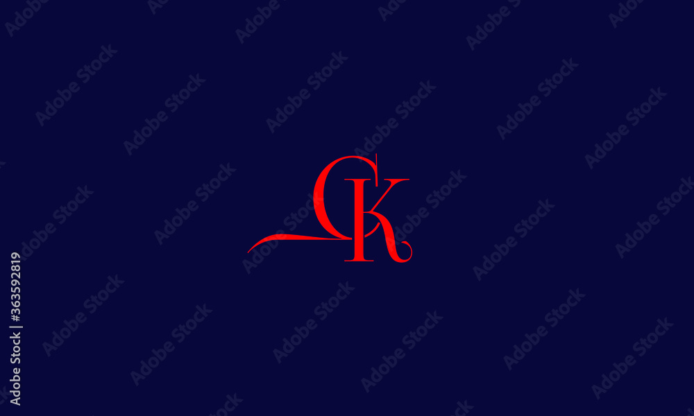 Alphabet letter icon symbol monogram logo CK Alphabet letter icon symbol monogram logo CK