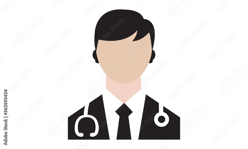 Male Doctor Icon.vector graphics 