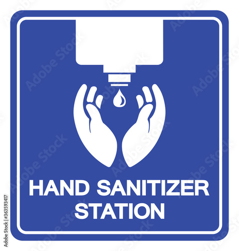 Hand Sanitizer Station Symbol Sign, Vector Illustration, Isolate On White Background Label. EPS10