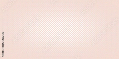 Pink fabric texture background, seamless polka dot on beige background.