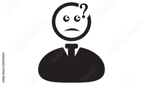 Confusion expression icon. vector graphics 
