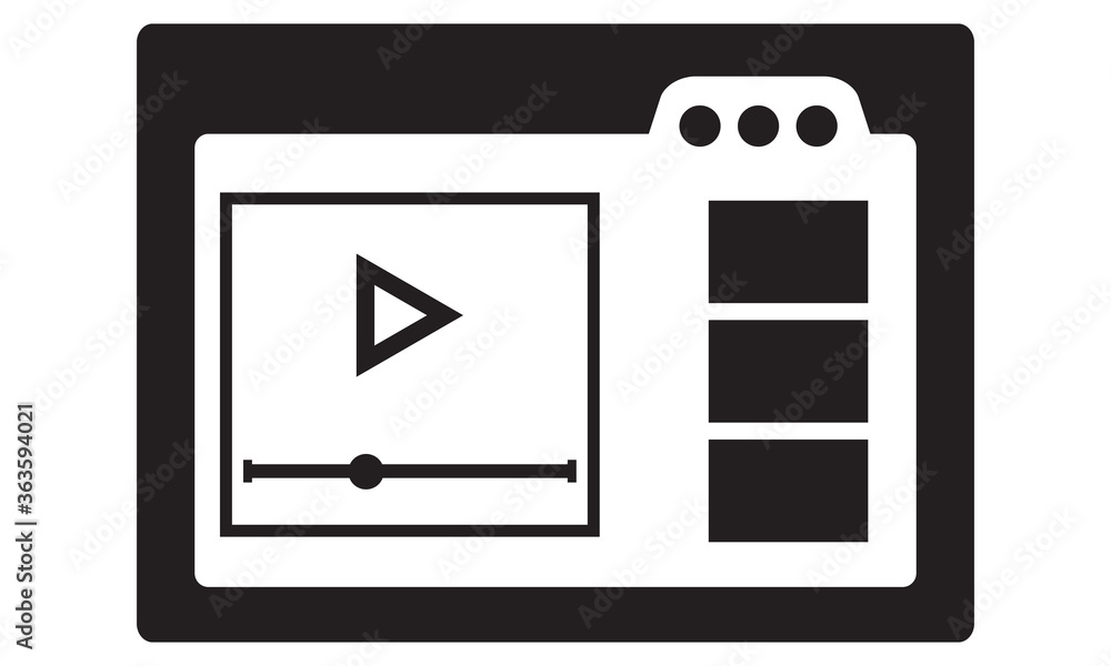 Online video icon. vector graphics Online video icon. vector graphics