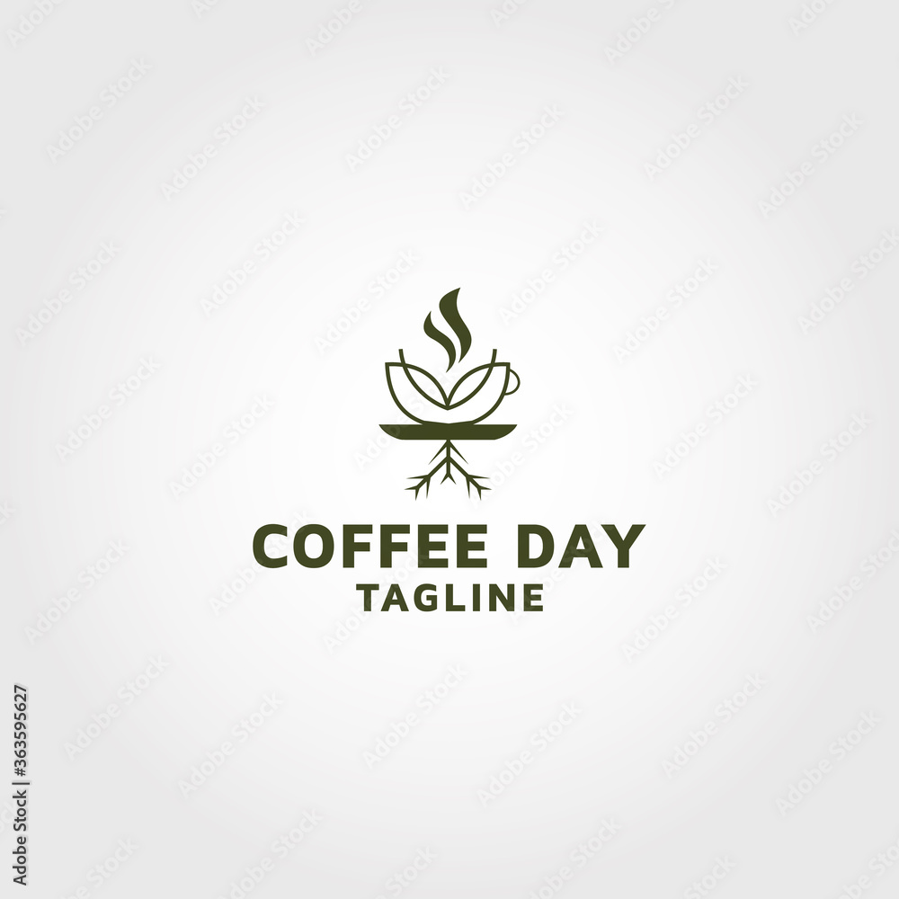 Coffee Day logo design templates idea