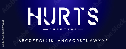 Modern font letters for business purpose. Typography bold style fonts for technology and movie logo design.