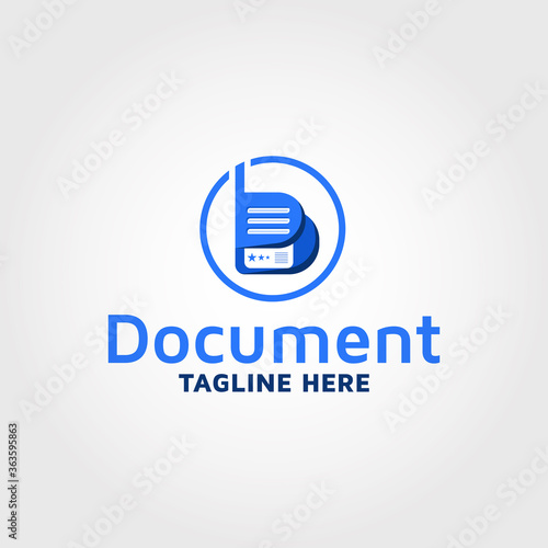 make document vector logo design template