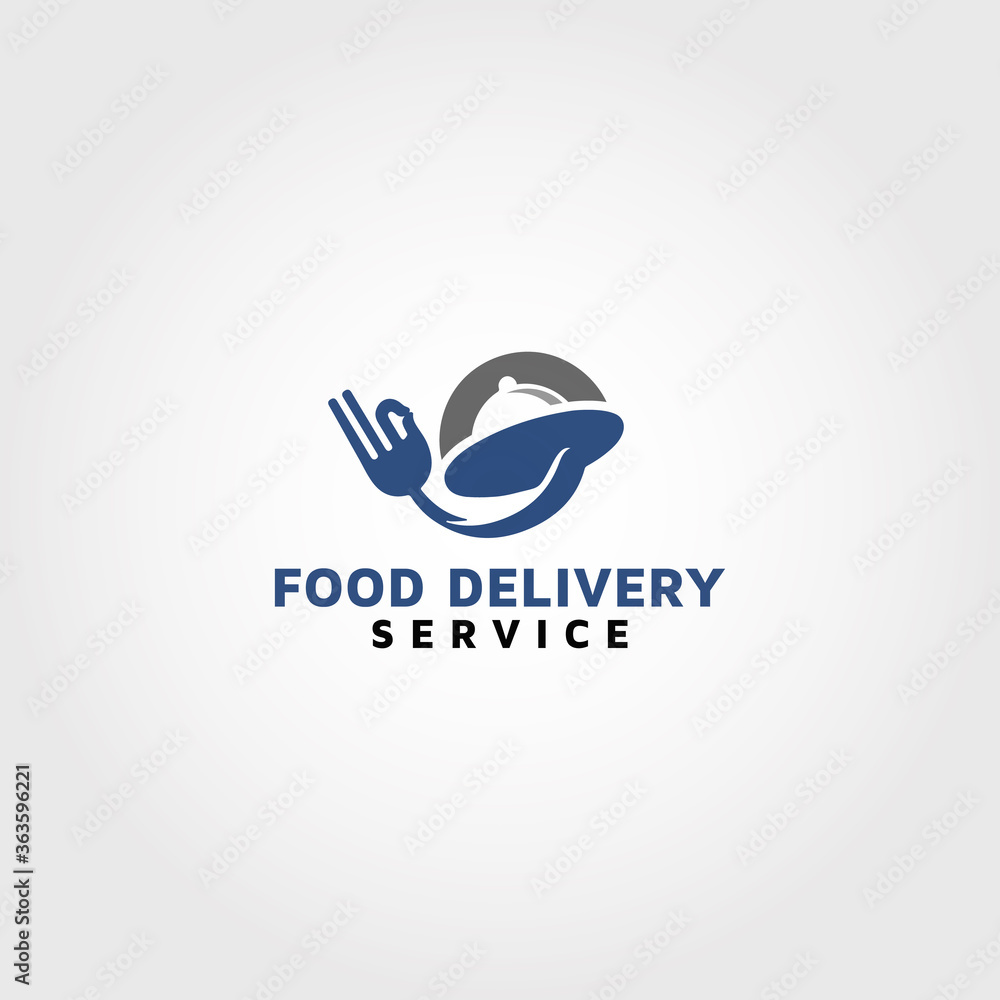 food delivery service vector logo design template food delivery service vector logo design template