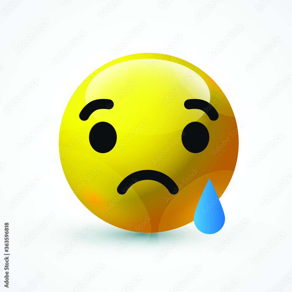 vector round yellow cartoon bubble Crying Tear emoticons comment social media Facebook Instagram Whatsapp chat comment reactions, icon template face emoji character message vector round yellow cartoon bubble Crying Tear emoticons comment social media Facebook Instagram Whatsapp chat comment reactions, icon template face emoji character message