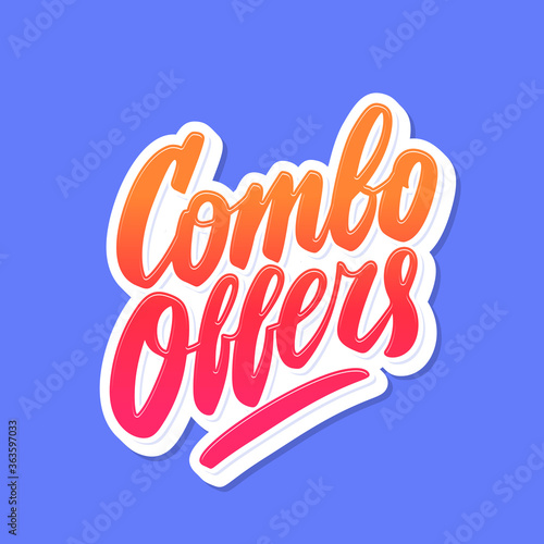 Combo offers. Vector banner.