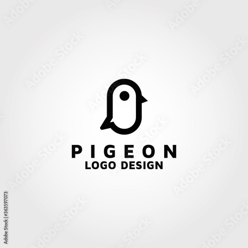 Pigeon vector logo design templates idea