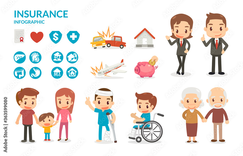 Insurance business. Infographic. Insurance business. Infographic.