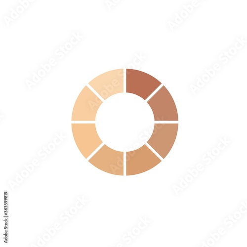 skin color palette level icon vector