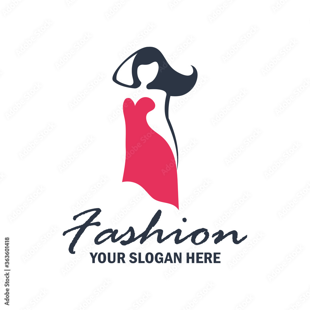 fashion and beauty logo emblems and insignia with text space for your slogan tag line. vector illustration