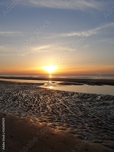 sunset on the beach