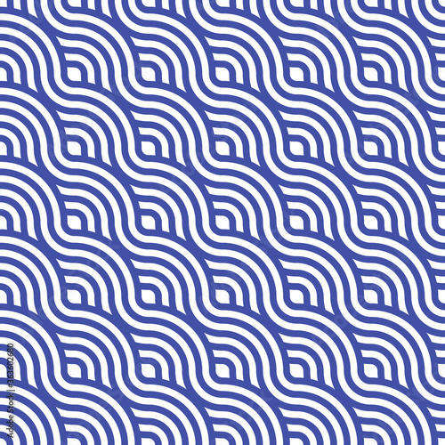 Repetitive Linear Vector Continuous Swatch Pattern. Repeat Fabric Graphic Round Texture Texture. Continuous Retro Ripple Plexus 
