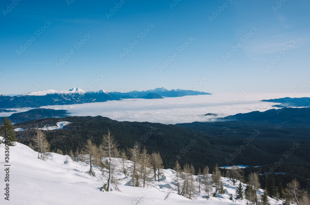 Scenic View Of Snow Covered Mountains Against Sky