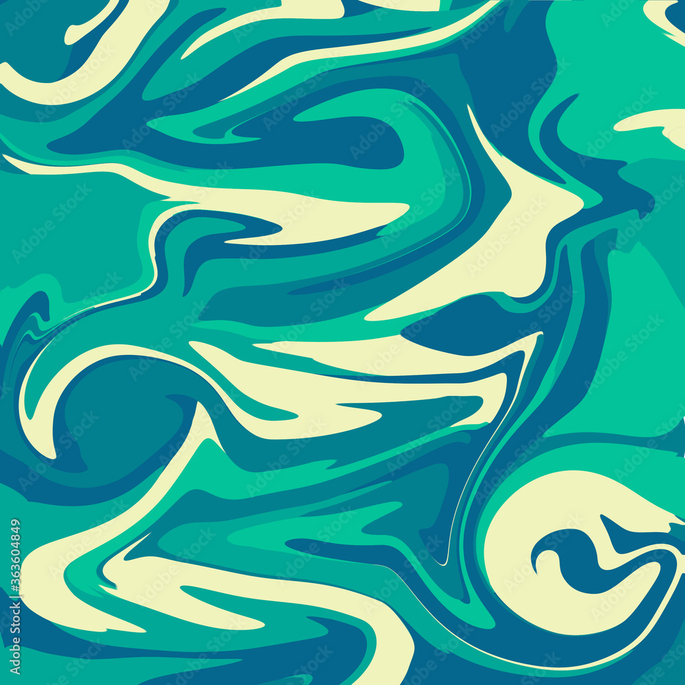Marbled green, yellow and blue background
