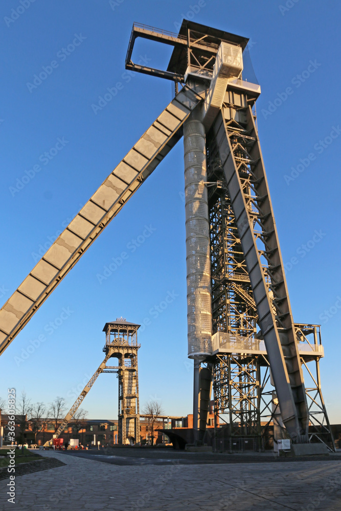 Headframe of C-mine in Belgium	