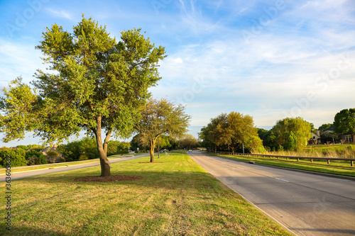 View of a country road in Mckinney, Texas