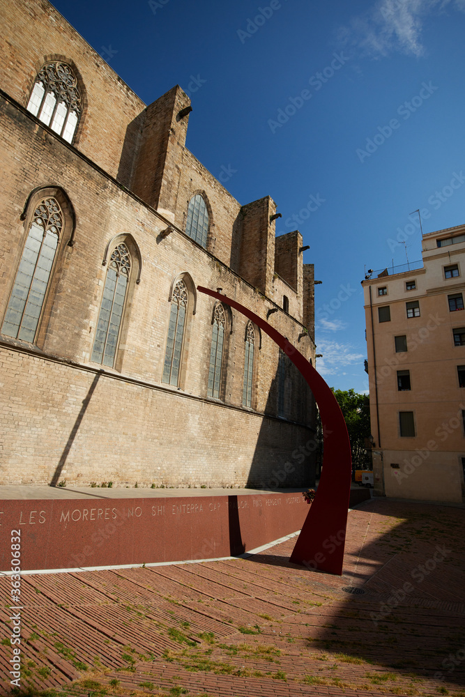 Streets in the city of Barcelona, Spain