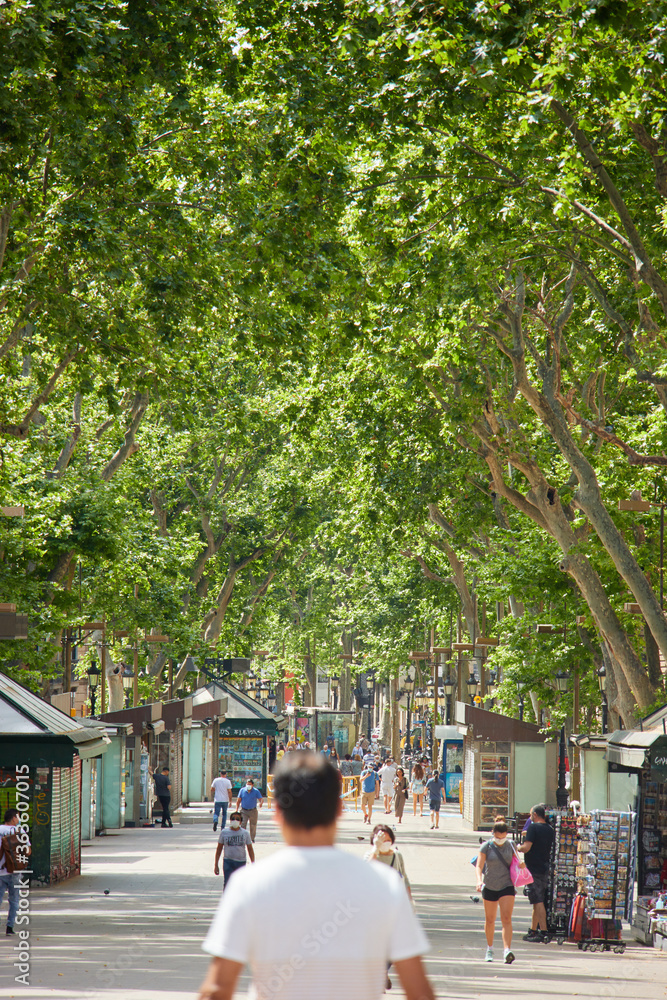 Las Ramblas in Barcelona, Spain