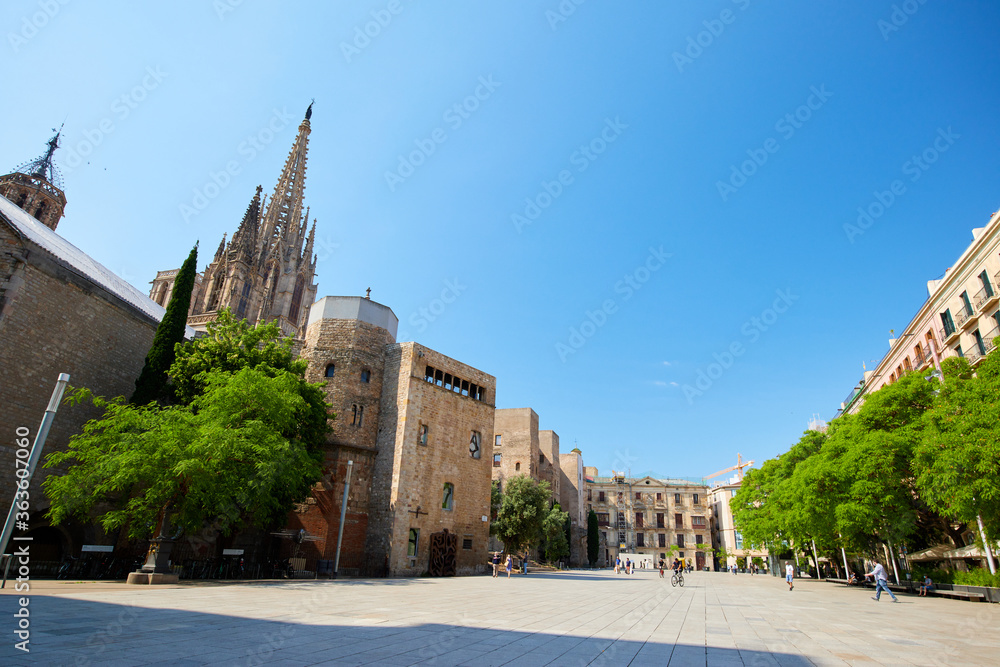 The Cathedral of Barcelona in Spain