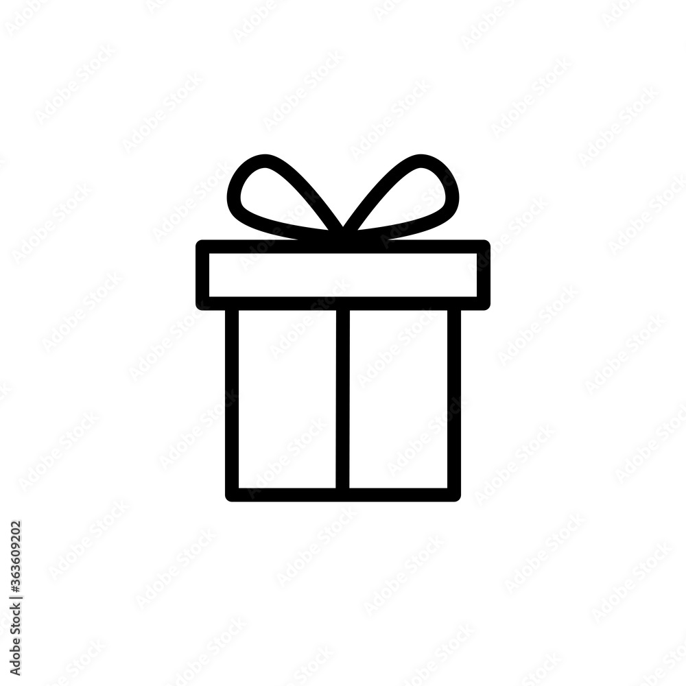 box vector icon, gift box icon in trendy flat style box vector icon, gift box icon in trendy flat style