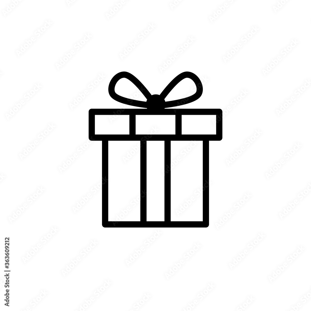box vector icon, gift box icon in trendy flat style