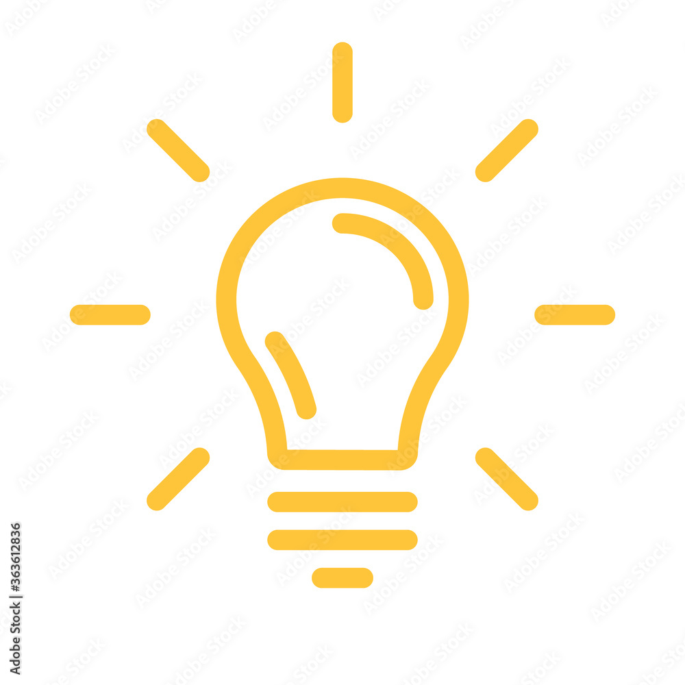 Light bulb shine icon. Idea lamp symbol. Light bulb shine icon. Idea lamp symbol.