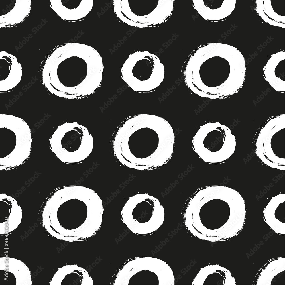 Seamless hand drawn polka dot pattern. Seamless hand drawn polka dot pattern.