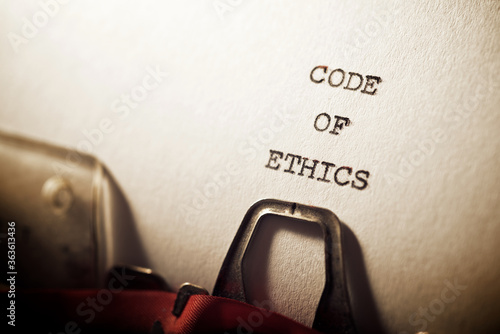 Code of ethics text photo