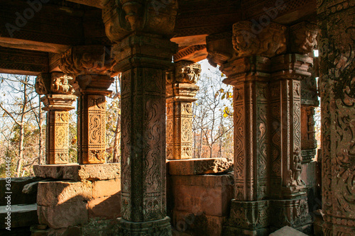 View of Rang Mahal, Inside of Ajaygarh Fort, Panna, Madhya Pradesh, India. photo