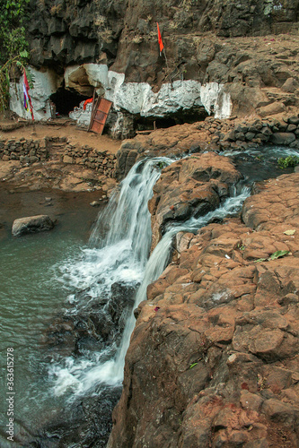 Beautiful view of kapil dhara waterfall near Amarkantak. photo