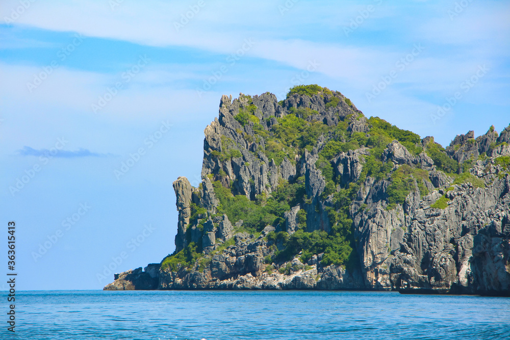 Rocky island in Ang Thong National Park, Thailand