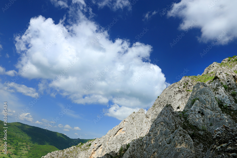 Spring landscape in Piatra Secuiului Mountain (1129m), Transylvania, Romania, Europe