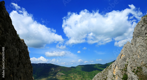 Spring landscape in Piatra Secuiului Mountain (1129m), Transylvania, Romania, Europe