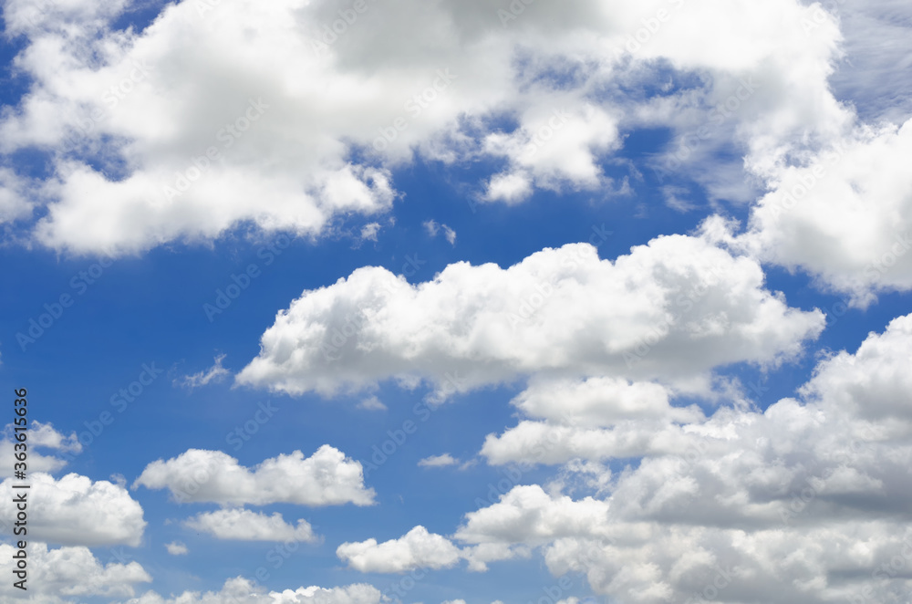 beautiful blue sky and white fluffy cloud horizon outdoor for background. beautiful blue sky and white fluffy cloud horizon outdoor for background.