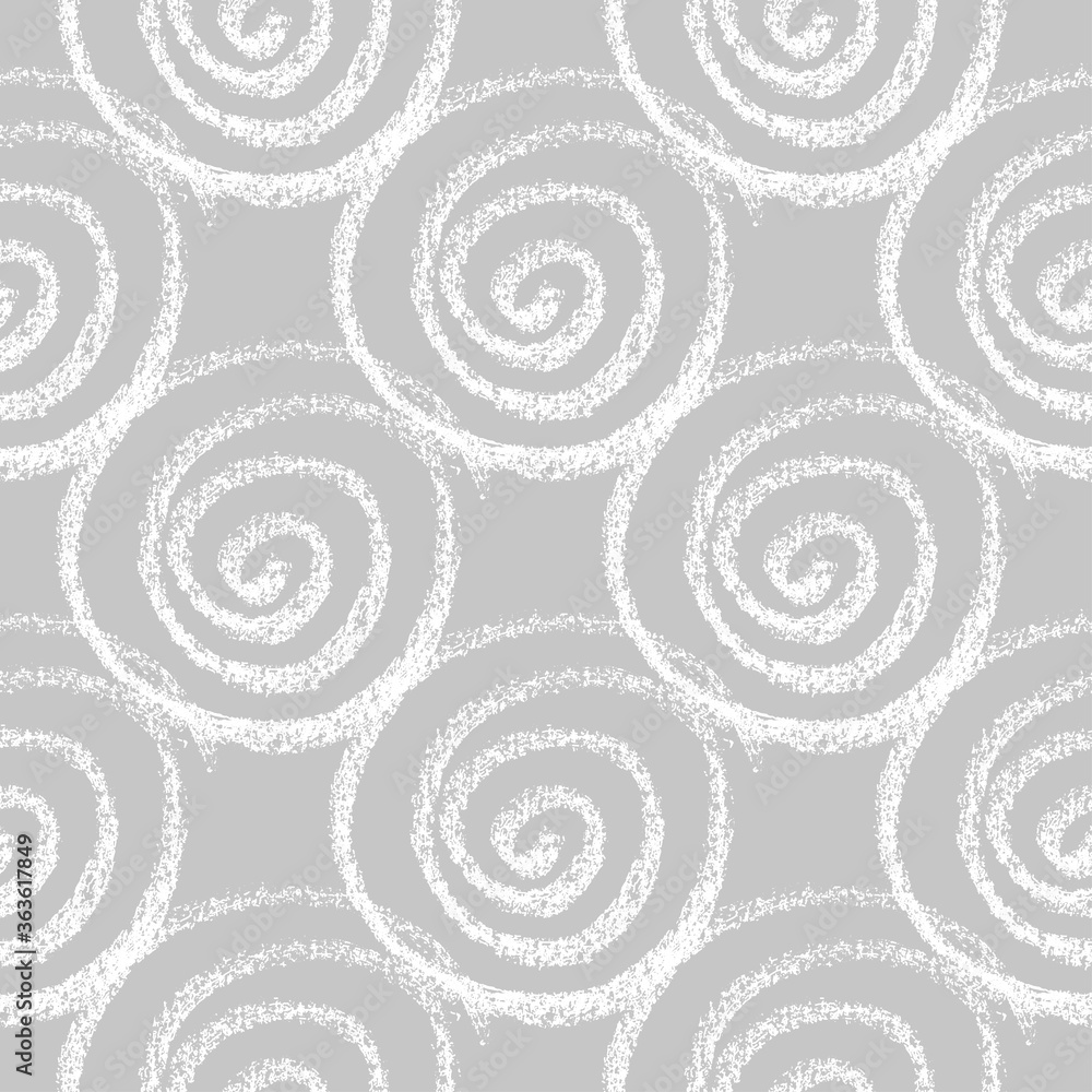 Fototapeta premium Seamless hand drawn pattern with spirals.